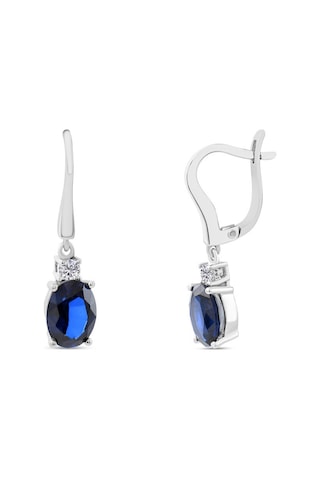 1.55 Karat Safir Pırlanta Küpe