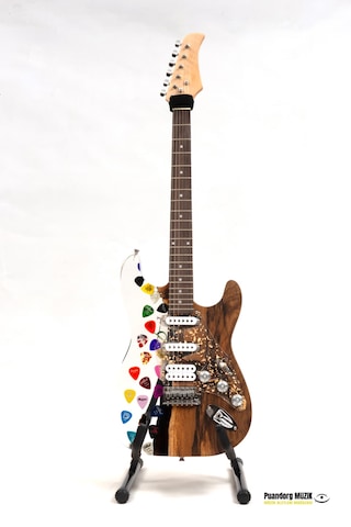 Elektro Gitar Custom Epoksi & Yıllanmış Ağaç Kişiye Özel Nordic Grey