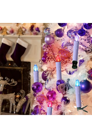 Uzaktan Kumandalı Elektronik Mum Işığı Yılbaşı Ağacı Süsü-açık Mo