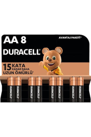 Duracell LR6/MN1500 AA Kalem Pil 8'li