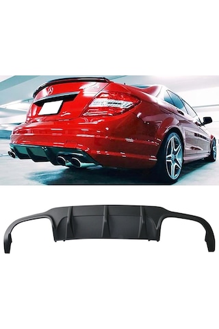 Mercedes W204 C63 Amg Difüzör PBlack 2007 2008 2009 2010 2011