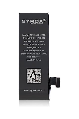 Syrox Apple Uyumlu iPhone 5G Batarya