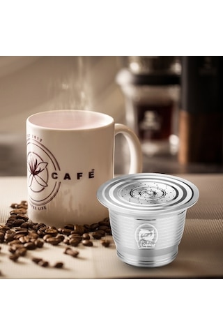 Bloomnest Kahve Makinesi İçin Paslanmaz Çelik Yeniden Doldurulabilir Kapsül Hammer Box Coffer Lovers Metal Yuvarlak Delik