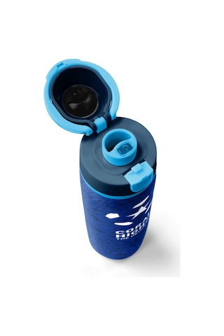 Coral High 800 Ml Erkek Çocuk Lacivert Mavi Futbol Desenli Pipetli Ve Direkt İçim Çelik Termos/matara - 38557 Lacivert - Mavi