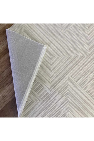 Hoom Rugs Gusto 1346a Krem Modern Halı Mikrofiber Polyester Hav Vermez Spor Saçaklı Halı Krem