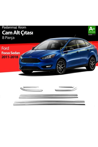 S-Dizayn  Ford Focus 3 Sd Krom Cam Çıtası 8 Prç 2011-2018
