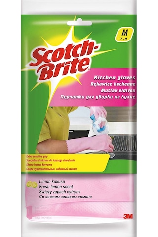 Scotch Brite Temizlik Eldiveni Pembe M