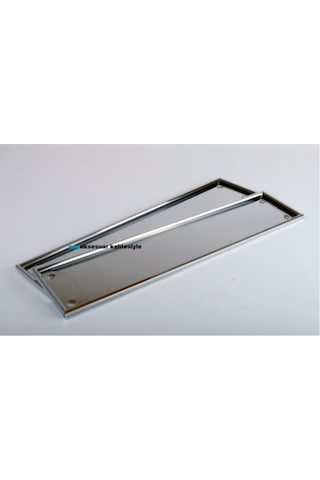 Paslanmaz Metal Plaka Altlığı Krom Plakalık 2 Adet 258831276