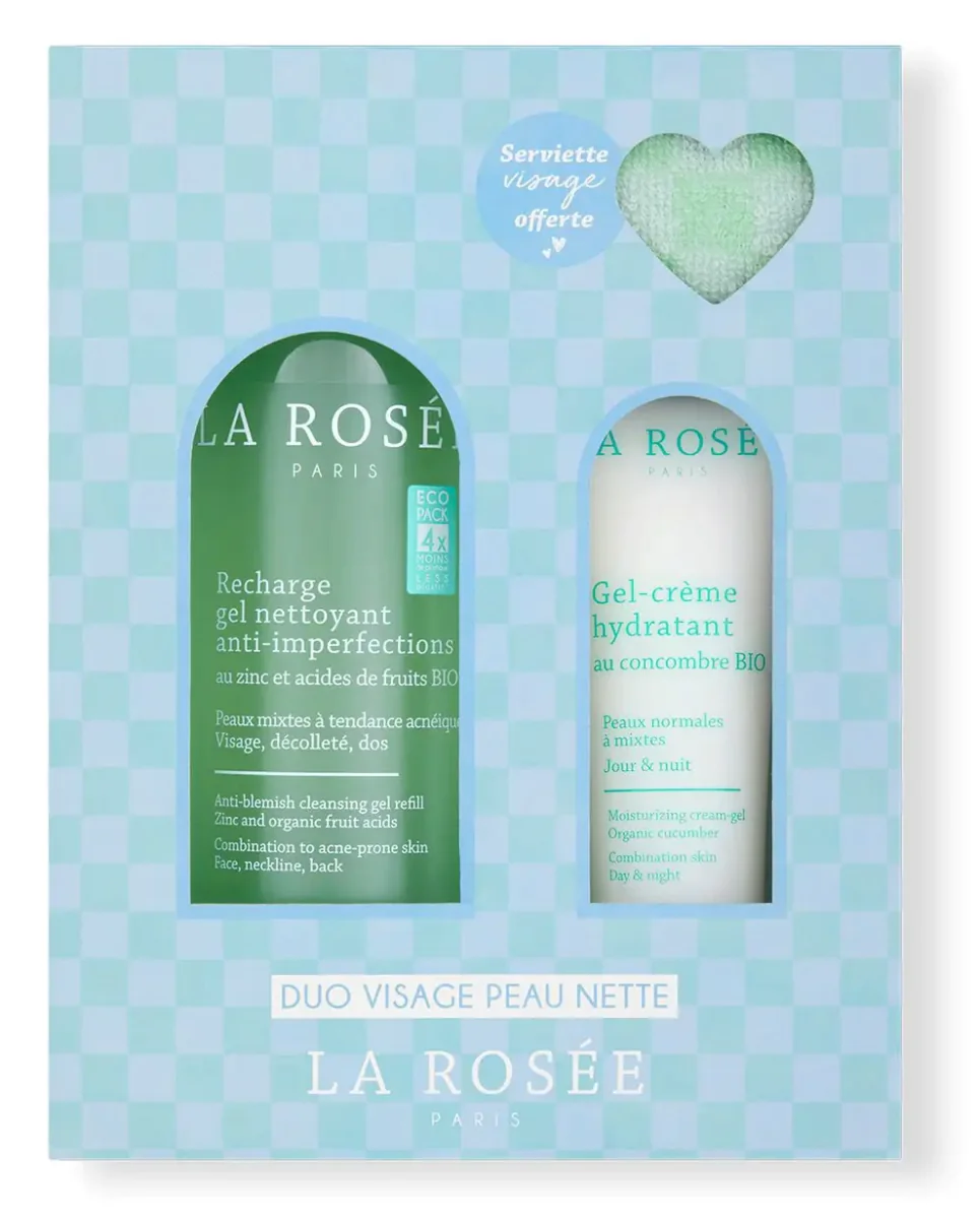 La Rosee Clear Skin Face Duo Set - Karma Ve Kusura Eğilimli Ciltler İçin Arındırıcı Ve Matlaştırıcı Bakım Seti