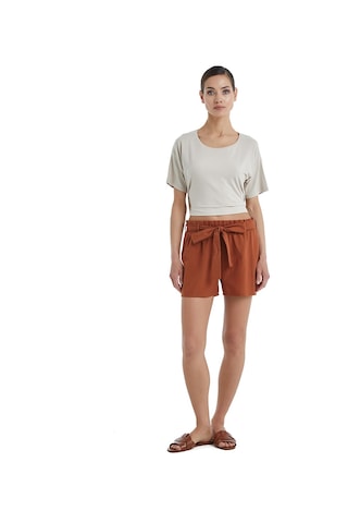 Blackspade Kadın Keten Şort 60397 - Kahverengi