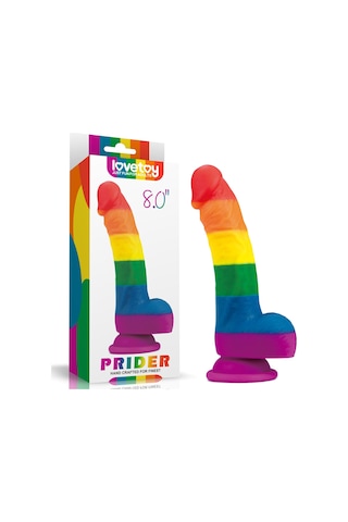 Lilitu Shop Lovetoy 20.5 CM Belden Bağlamalı Renkli Realistik Vantuzlu Dildo Penis