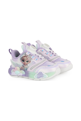Pepino 2230 Kız Bebek Sevimli Masal Prensesi Figürlü Otomatik Döner Kilitli Hafif Işıklı Taban Lila Spor Sneaker