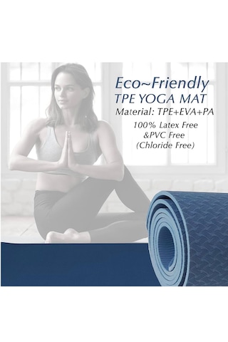 6mm Kalınlık Pilates Minderi /yoga Matı 183x61 Cm - Taşıma Askılı