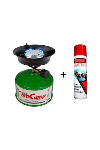 Taşınabilir Ocak İksa Mocamp Çakmak Gazlı Kamp Ocağı Yeşil + Çakmak Gazı Yeşil