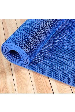 New Banyo Duş Havuz Zincir Mat Paspas Kaydırmaz Pvc Paspas / Mavi / Ebat: 90 Cm X 1 Mt Mavi