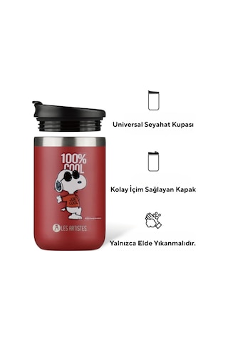 Les Artistes Paris Isı Yalıtımlı Çelik Termos Mug 350ml Cool Snoopy Çok Renkli