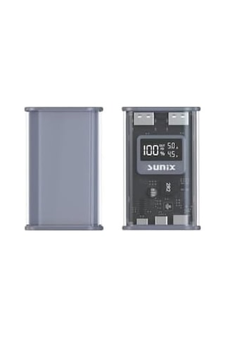12000 Mah 22.5w Dual Usb Led Göstergeli Powerbank Gri Pb-44 Diğer