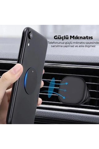 Polham 0.4mm 2 Adet Set Ultra İnce Yapışkanlı Metal Mıknatıs, 3m Hafif Tüm Telefonlara Uyumlu Mıknatıs