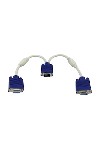 Vga Y Kablo Çoklayıcı Switch Splitter Kablosu Çoklu Monitör Tv