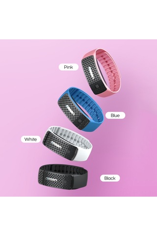 Suofeng "usb Şarjlı Doğal Sinek Kovucu Bileklik - Çocuklar Ve Yetişkinler İçin Taşınabilir Böcek Savar" Siyah