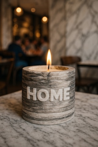 Dekoratif Kokulu Mum Home Mermer Deseni