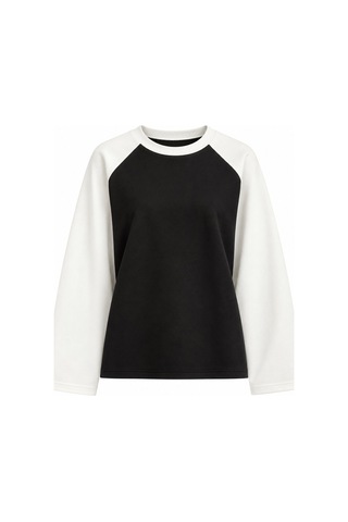 Laluvia Siyah Reglan Kol Oversize Model Tshirt - 4271