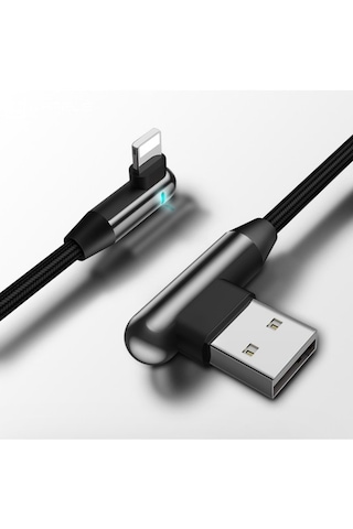 Cafele Lightning 90 Derece Led Işık Gamer Şarj Ve Data Kabl