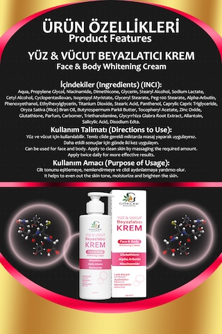 Gökçek Şifa Yüz ve Vücut Beyazlatıcı Krem 150 ML