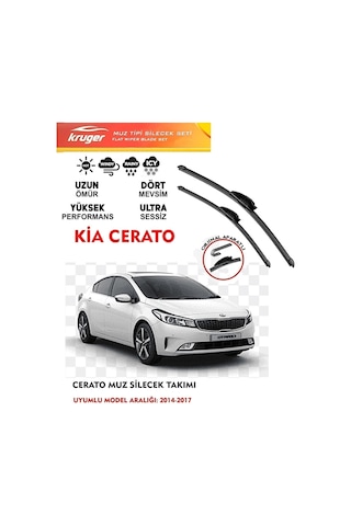 Kia Cerato Ön Cam Muz Muz Silecek Takımı 1.6 Motor Araca Özel Aparat 2014-2017