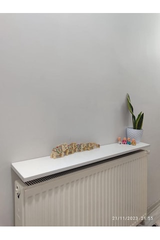 Güvendekoratif Petek Üstü Uçar Raf 80 Cm Beyaz