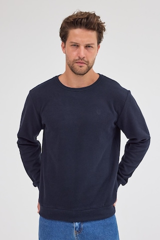 Mmetalic Erkek Lacivert Standart Fit Normal Kesim Pamuklu Basic Bisiklet Yaka Sweatshirt Mtlce113-lacivert Lacivert