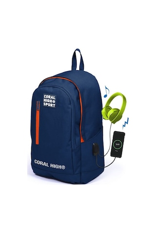 Coral High Sport Lacivert İlkokul Ortaokul Lise Çanta Seti
