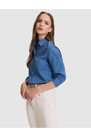 Pierre Cardin Kadın Açık İndigo Gömlek Desenli 50328627-vr073