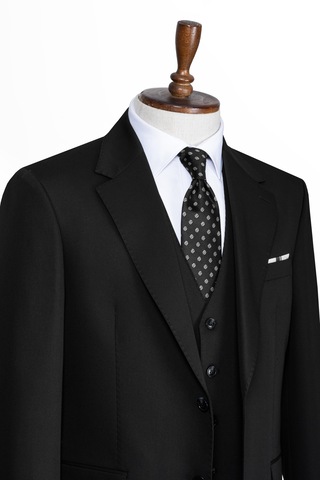 İlayda Emir Luxury, İtalyan Kesim, Slim Fit, Blazer, Erkek Takım Siyah