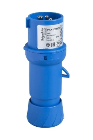 Schneider Pkx16M423, Düz Fiş, 3X16 Amper, Monofaze, 2P+T, Ip44, Hızlı Bağlantı