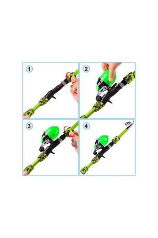 Neevoyu 1.2m Çocuk Olta Takımı - Hafif Kamış, Olta Makinesi Ve Yem Seti İle Pratik Av Malzemesi