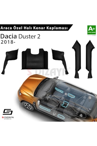 Life Dacia Duster 2 Halı Kenar Kaplama Seti 2018-2023 5 Prç A+ Kalite