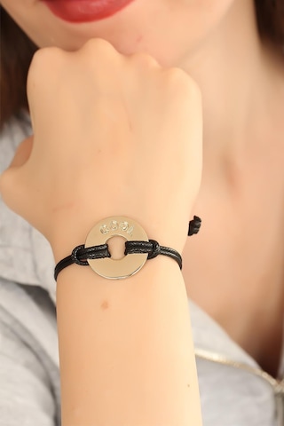 Cool Havalı Siyah Deri İpli Unisex Mood Bileklik - Lisinya Çok Renkli