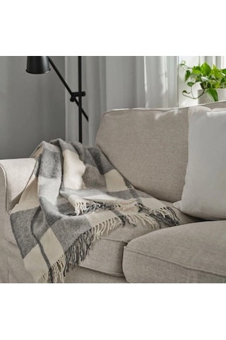 Ikea Myrull Polar Koltuk Örtüsü Tek Kişilik 130 X 170 Cm Bej - Gri