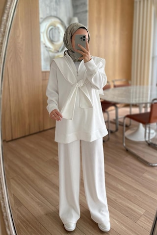 Omuz Atkılı 3'lü Takım - Beyaz Beyaz