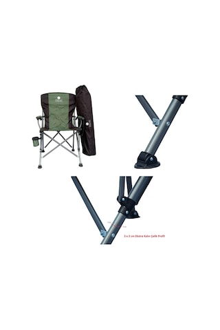 Windcamp Katlanır Kamp Sandalyesi Lux Green