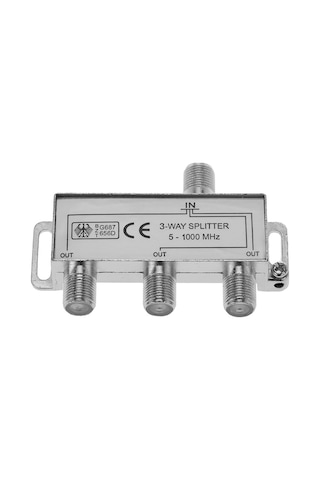 1 Giriş 3 Çıkış Uydu Karasal Kablo Tv Çoğaltıcı Splitter Anten Dağıtıcı + 4 Adet F Konnektör