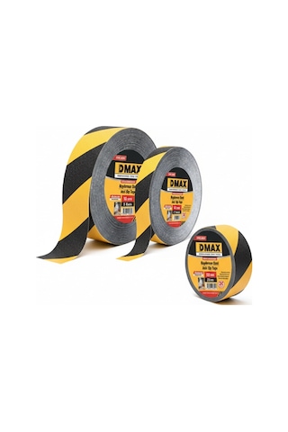 Merdiven Kaydırmaz Bant Dmax Sarı Siyah 25 Mm X 15 Mt Dmx4626