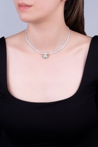 Pofuduk Ayıcık 18 Ayar Beyaz Altın Kaplama Gümüş Charm
