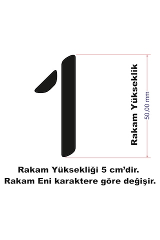 Stencil Rakam Boyama Şablonu X055-sayı Rakam Yüksekliği 5 Cm