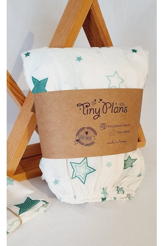 Tiny Plans Lastikli Bebek Çarşafı - Yastık Kılıfı 70x110 Cm