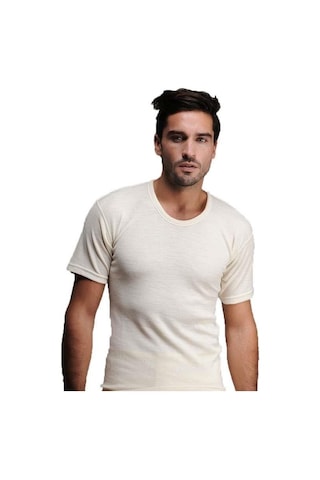 Hasyün Erkek Kısa Kollu Yün Termal Fanila Woolmark Sertifikalı Ek
