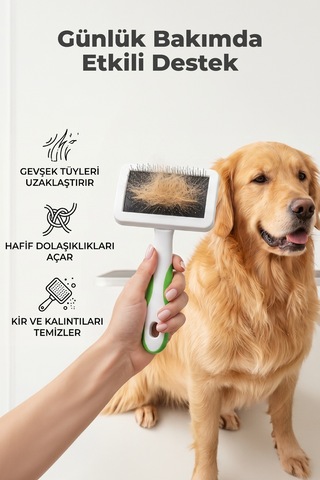 Andis Kedi Köpek İçin Genel Tarama Fırçası Sert Pinli Büyük