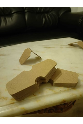100 Adet Kraft Takı Kartı 12.2 5x3 Cm Küpe Kolye Bileklik Sunum Kartı Kraft Takı Sergi Kartı
