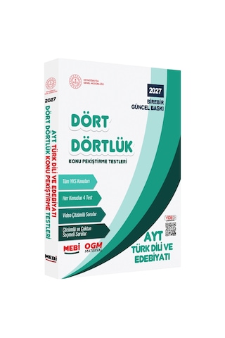 2027 YKS-ayt Mebi-ogm Dört Dörtlük Türk Dili Edebiyatı Pekiştirme Testi Soru Bankası Baskı Ücreti